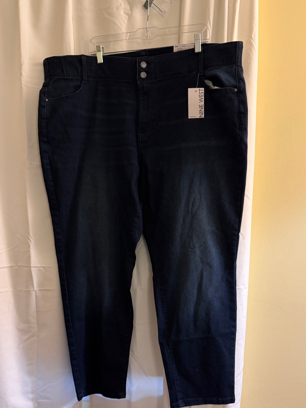 Nine West Navy Ankle Crop Stretch Jeans